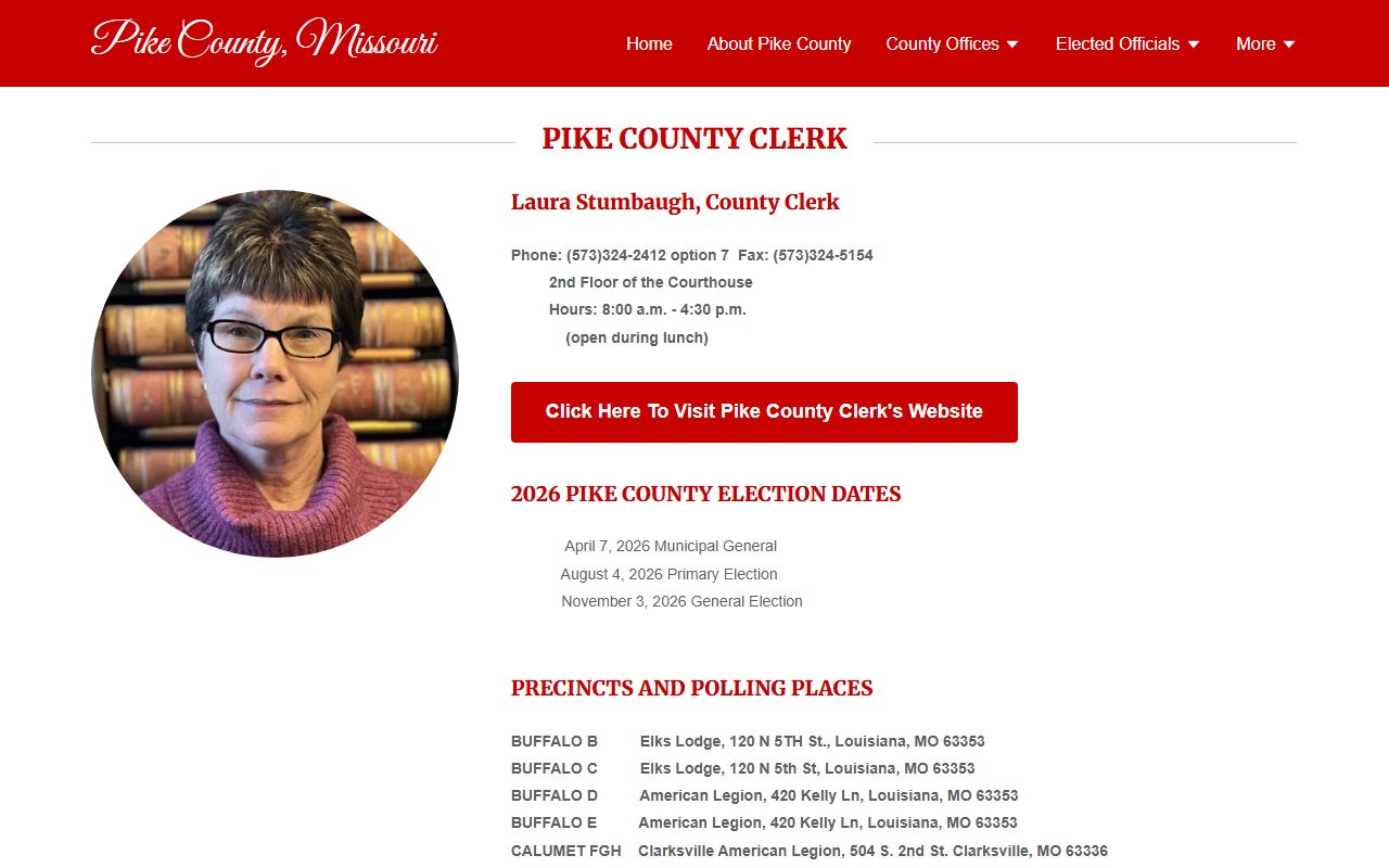 Pike County Circuit Clerk records distinction from County Clerk page