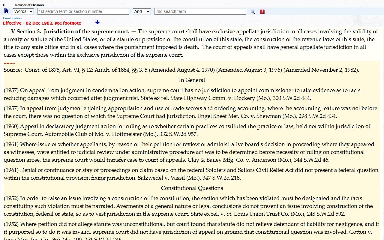 Pike County Circuit Court records Missouri appellate jurisdiction statute