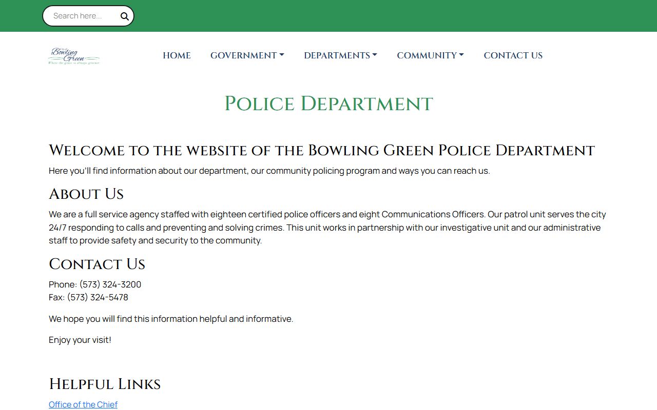Pike County warrant search Bowling Green police department source